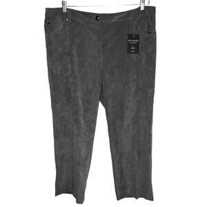 Zac & Rachel Woman Corduroy Pants 20W Silver Fox Short Length New